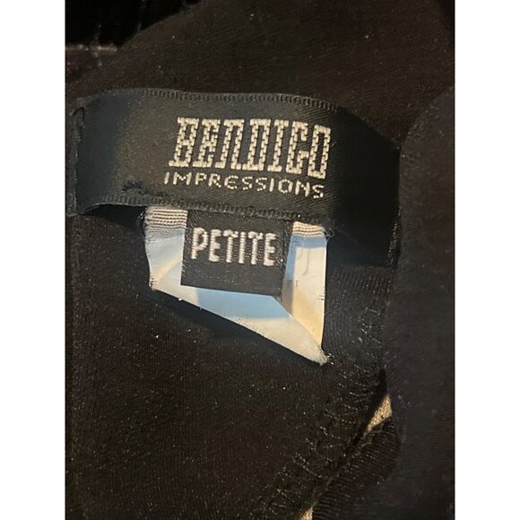 Vintage Bendigo Impressions Petite Long Sleeve Dress Velvet & Patterned Top - Picture 4 of 9